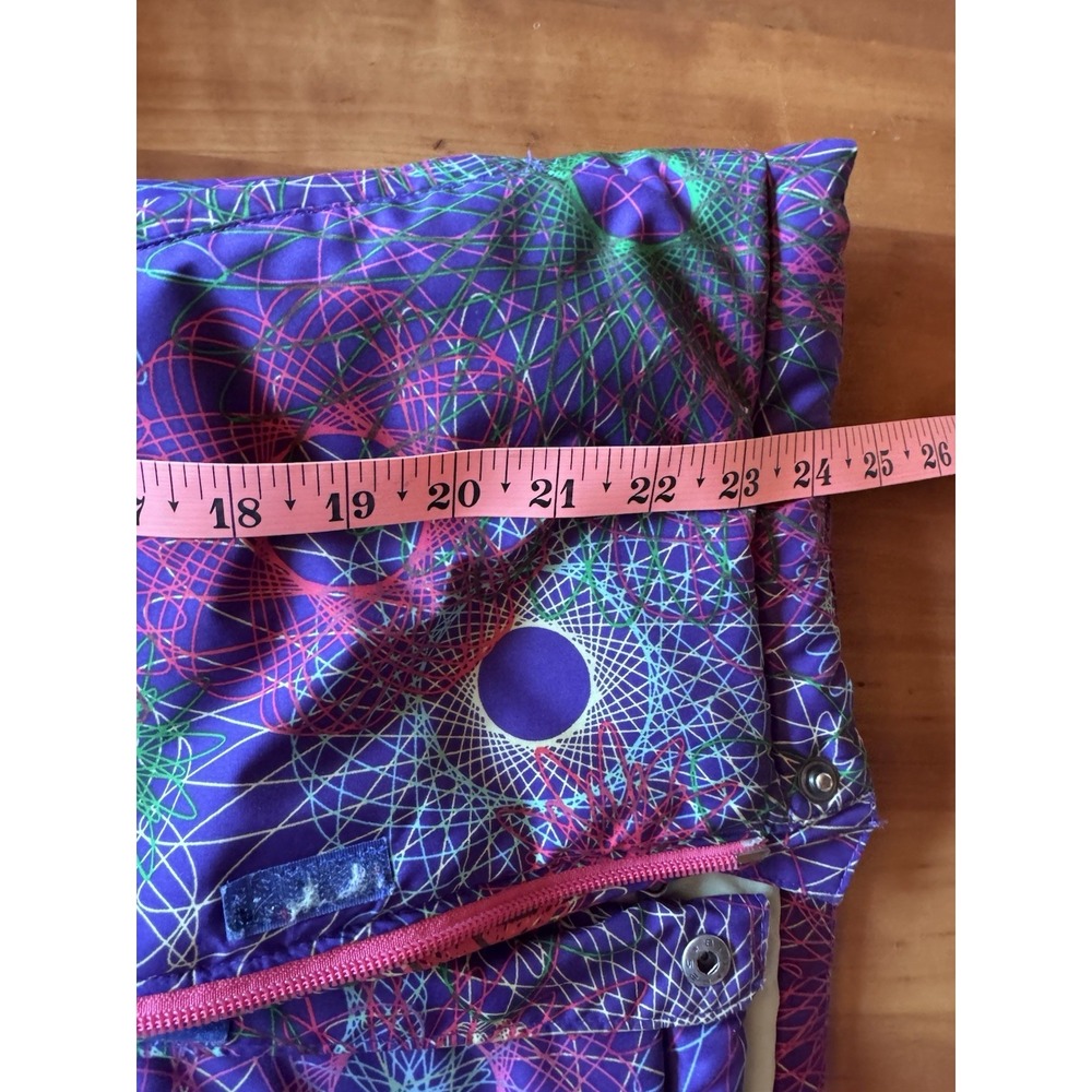 Columbia Omni Tech Girls Sz 14-16 Ski Hooded Coat Sirograph Purple Design - Picture 12 of 12